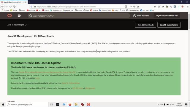 JDK 14 ve JDK 8 kurulumu смотреть онлайн