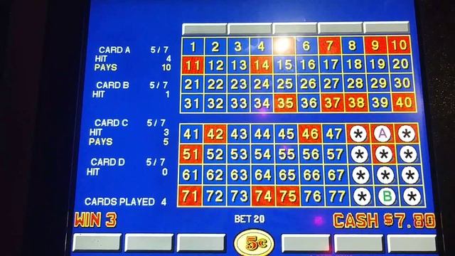 Four Card Keno "H" pattern 7 spot смотреть онлайн