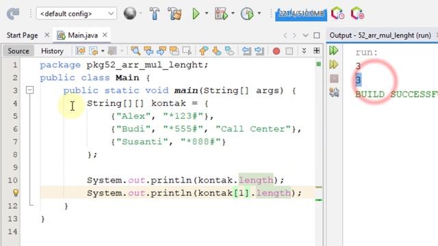 Java 52 - Length Array Multidimensi pada Java - Tutorial Java Netbeans Indonesia смотреть онлайн