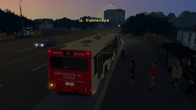 Omsi2. Поездка на автобусе г.Орши МАЗ-103.065 по 41 маршруту на карте Чистогорск. смотреть онлайн