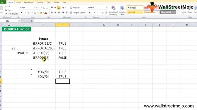 ISERROR Function in Excel | How to Use Excel ISERROR Formula? смотреть онлайн