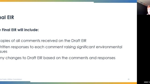 CPUC Public Meeting on the Draft Environmental Impact Report (Dec. 15, 2020, 5:30-7:30 p.m.) смотреть онлайн
