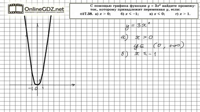 Задание № 17.38 - Алгебра 8 класс (Мордкович) смотреть онлайн