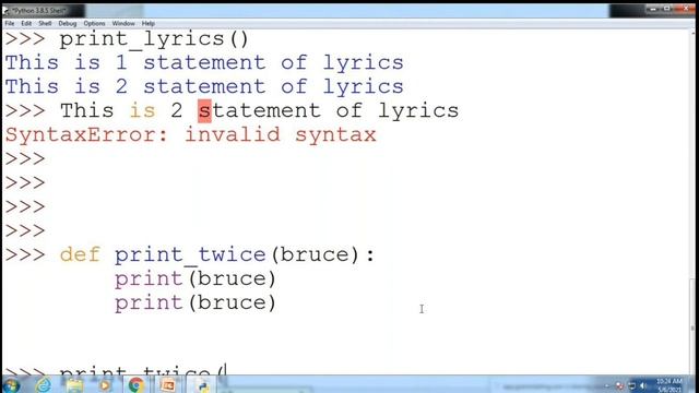 Parameters and arguments of function in python programming смотреть онлайн