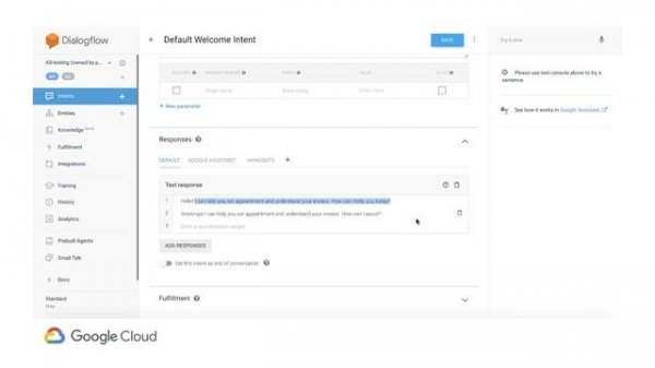 How to integrate Dialogflow with Google cloud ML APIs