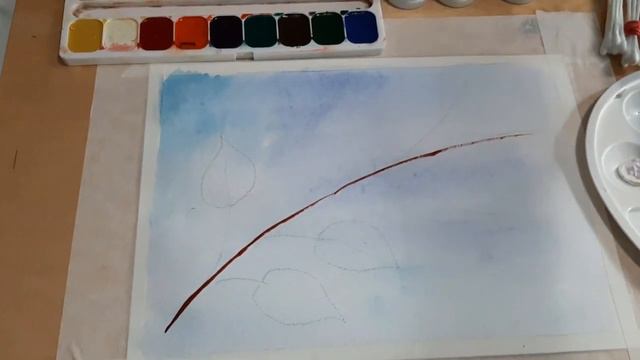 Абросимова. Акварель "Цветет сирень" смотреть онлайн