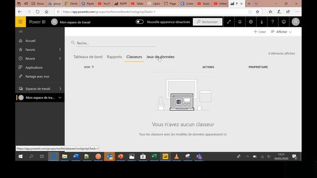 POWER BI : publication d'un rapport en ligne, tableau de bord et rôle de sécurité (en Français) смотреть онлайн