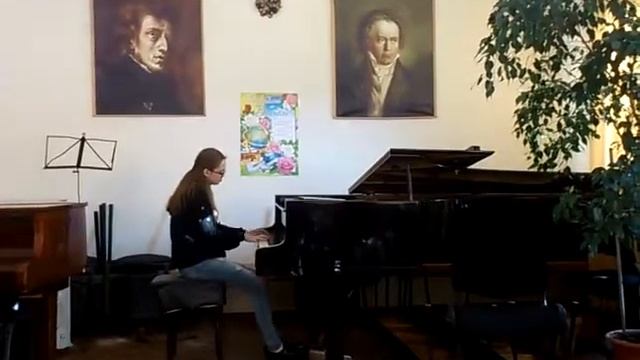 Э.Григ "Свадебное шествие в Трольхаугене", исп ученица 7 кл Анастасия Гуменюк, 2018 смотреть онлайн