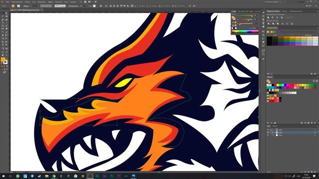Видео-урок. Рисуем Маскот |Mascot Logo Tuttorial|