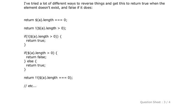jQuery : Return "True" on Empty jQuery Selector Array? смотреть онлайн