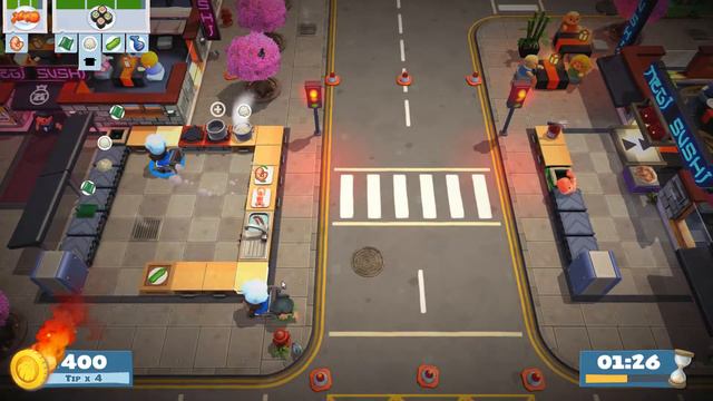 Overcooked 2 : Single Player 4 Star - Level 4-1 (Raccoon Chef) смотреть онлайн