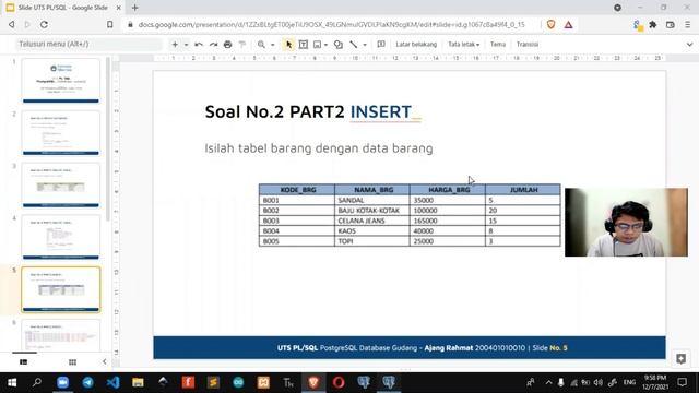 UTS PL\SQL PostgreSQL Database Gudang | UNSIA смотреть онлайн