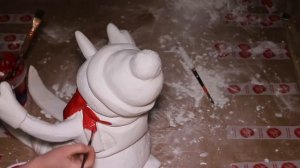 Скульптуры из монтажной пены. Снеговик