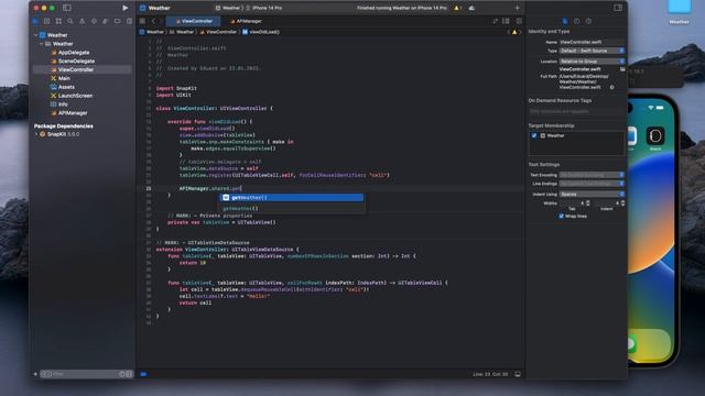 Данные из API в TableView на Swift смотреть онлайн