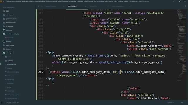 Slider Category and Add Slider in PHP Admin Panel смотреть онлайн