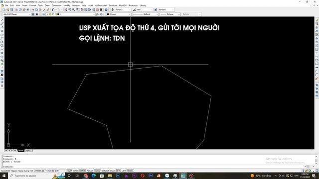 04 lisp xuất tọa độ trong cad, lisp lấy tọa độ điểm autocad смотреть онлайн