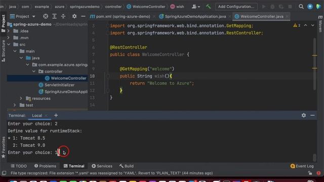 Deploy a Spring Boot Application on Azure App Service by using Maven plugin смотреть онлайн