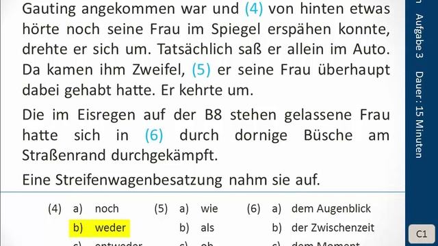 Goethe Zertifikat C1 - Leseverstehen Aufgabe 3 смотреть онлайн