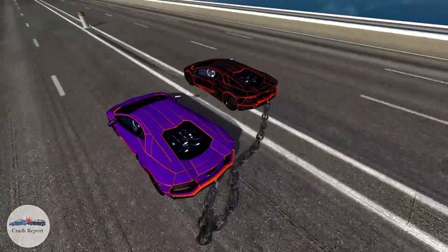 CHAINED UP #5 - Bollard - Giant Chain Crashes - BeamNG.Drive Crashes смотреть онлайн