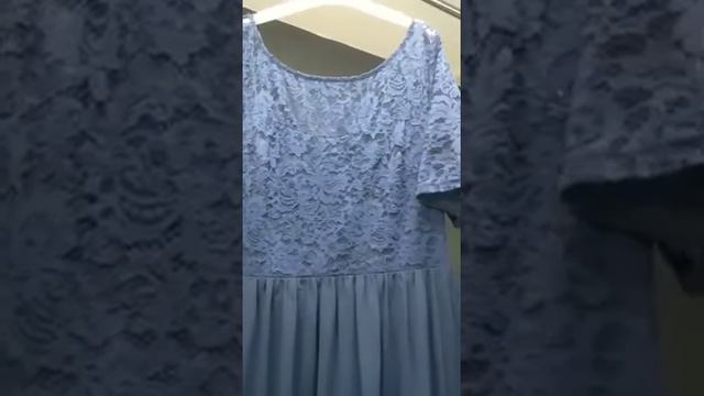 Синие платье с кружевным топом смотреть онлайн