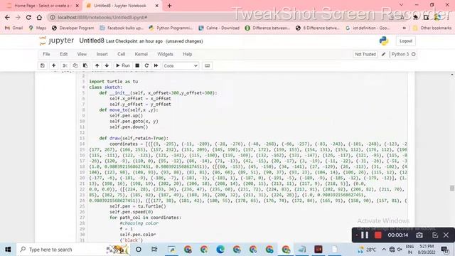 b n w Shin Chan Drawing in Python || Python turtle library || Python for beginners смотреть онлайн