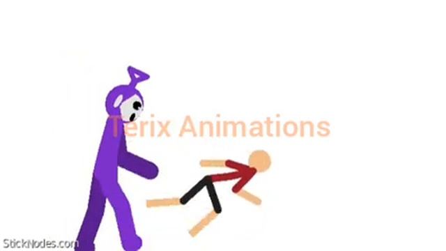 Tinky Winky Ataca Humano. SLENDYTUBBIES 3 ANIMATION STICK NODES