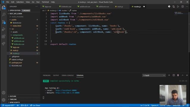 تعلم REST API ببساطة - مشروع Axios مع Vue js - طلب PUT للتعديل على كتاب (5/7) смотреть онлайн