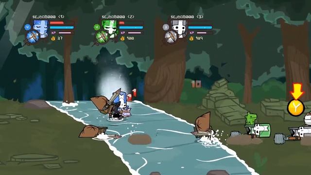 Castle Crashers Co-op Playthrough Part 2 - Giant Cat Monster! смотреть онлайн