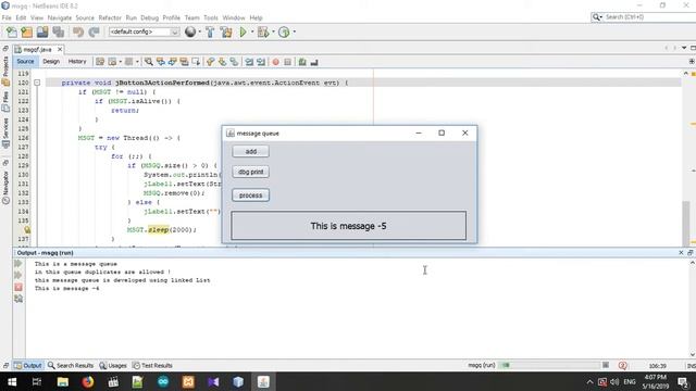 java swing message queue смотреть онлайн