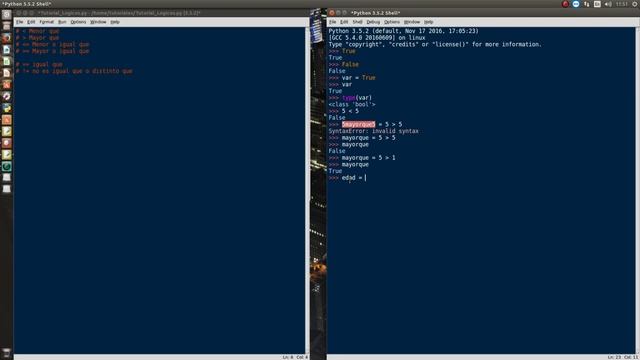 Curso Programación Python - Tutorial # 3 Booleanos y operadores de comparación смотреть онлайн