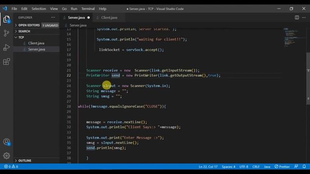 TCP Program in Java || Client and Server endless communication program using Java смотреть онлайн