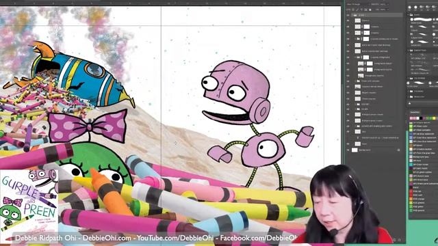 Quick overview of my Photoshop file set-up for a GURPLE AND PREEN illustration смотреть онлайн