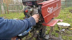 Замена масла двигателя мотоблока ОКА