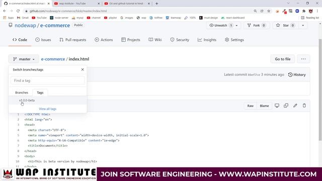 Ch-9 Git And Github - git tagging | how to push source code with versions and tags | beta and stabl смотреть онлайн