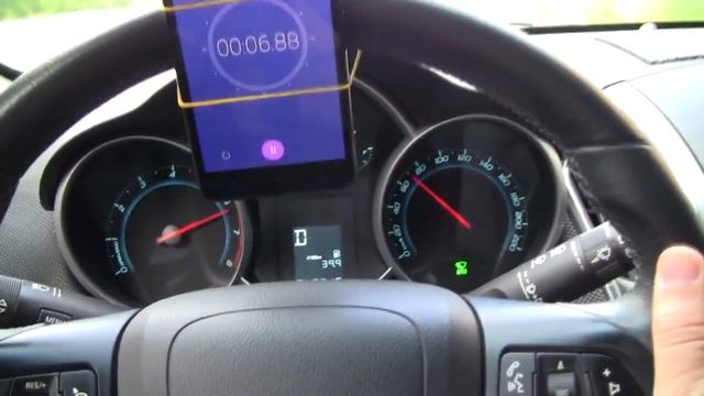 От 0 до 100км ч Шевроле Круз 1 8 АТ смотреть онлайн