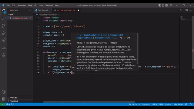 Rock, Paper, Scissors EASY Python Beginner Project (Less than 50 lines of code) смотреть онлайн
