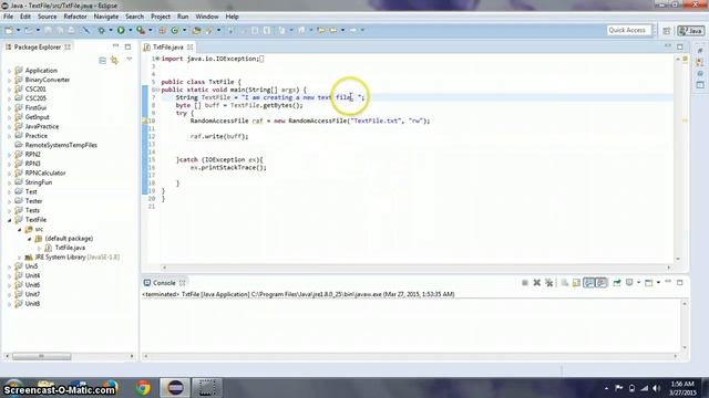 Easy Java: Create Text File .txt .seek смотреть онлайн