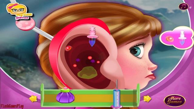 Frozen Surgery Games - Anna Ear Injury - Ear Doctor смотреть онлайн