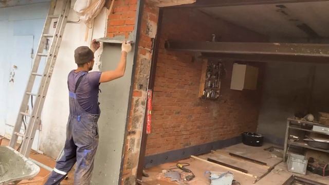 Ватутинки. КОМПЛЕКСНЫЙ РЕМОНТ ГАРАЖА! расширение проема для ворот. смотреть онлайн