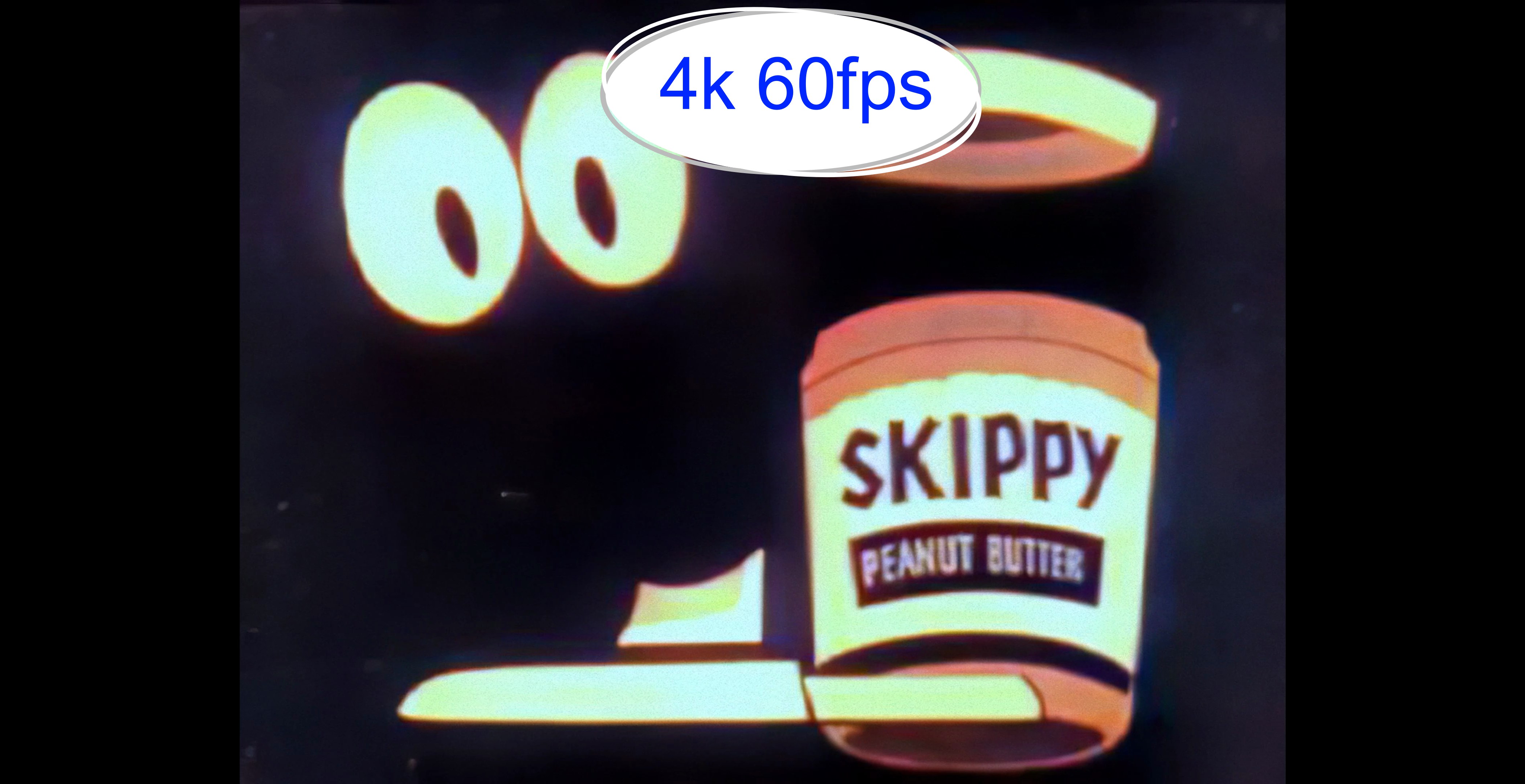 Колоризированная старая реклама SKIPPY АРАХИСОВОЕ МАСЛО 4k 60fps