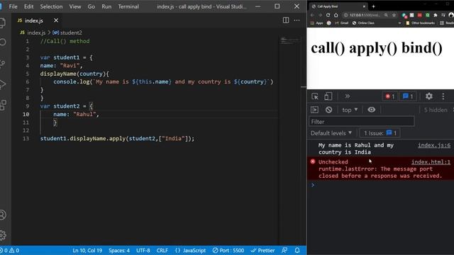 Call apply bind in JavaScript |Most asked JavaScript interview Questions series | Hindi смотреть онлайн