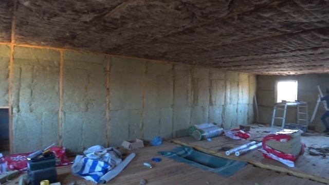 Утепление стен мансарды ватой, паробарьер смотреть онлайн