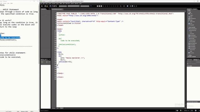 DO WHILE Statement in PHP | How to use the DO WHILE Statement | When to use the DO WHILE Statement смотреть онлайн