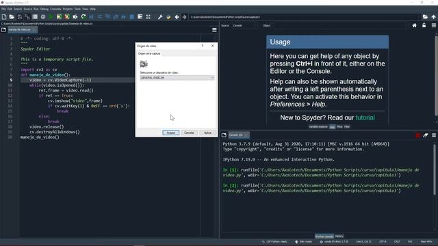 Curso práctico de programación con Opencv y Python - capitulo 3 Leer, Capturar y guardar video смотреть онлайн