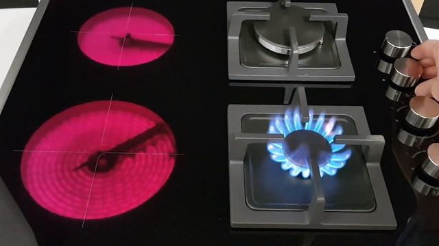 немецкая варочная поверхность Luxor GH 62 SS - 2 газ + 2 HiLight электро смотреть онлайн