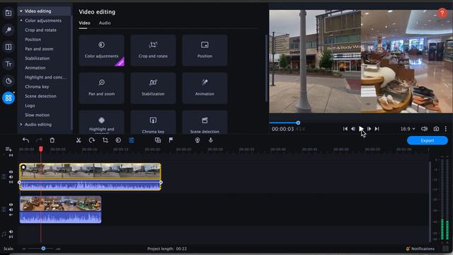 How to Make EASY Split Screen Video | Movavi Video Editor Plus (2022) Tutorial смотреть онлайн