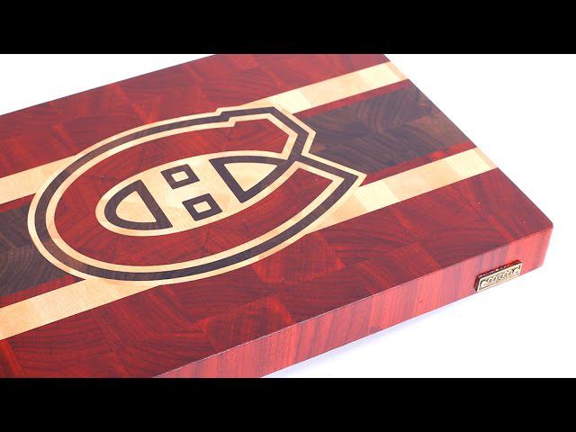 Making a "Montreal Canadiens" end grain cutting board смотреть онлайн