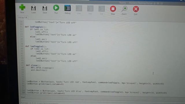 Blinking 3 LED lights using GUI on raspberry pi 3 смотреть онлайн