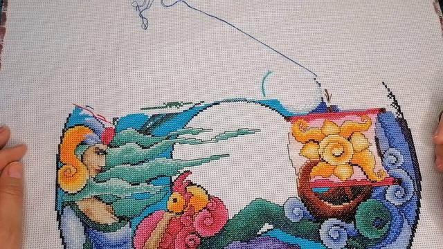 Вышивка/Май 1/Финиш Риолис "Зигугу"/Панна "Вода"/julia creation смотреть онлайн