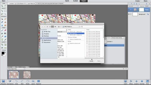 Photoshop elements tutorial : Loading / importing patterns смотреть онлайн